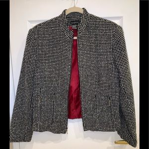 2/$20 George Houndstooth Zippered Blazer